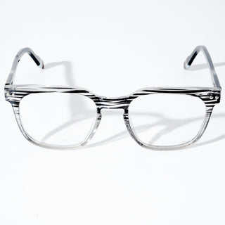 EyeJack Astra Black & Grey Square Eyeglasses for Men & Women (TR6605CL110-C5)