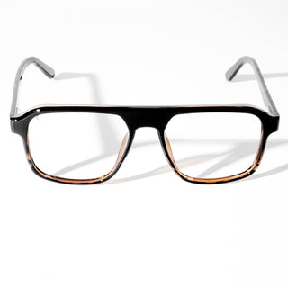 EyeJack Astra Black & Demi Brown Square Eyeglasses for Men & Women (TR6602CL83-C10)