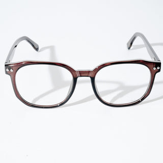 EyeJack Astra Brown Square Eyeglasses for Men & Women (TR6604CL103-C8)