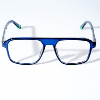 EyeJack Astra Blue Square Eyeglasses for Men & Women (TR6602CL84-C11)