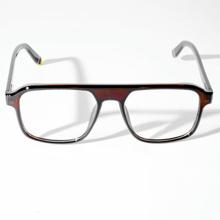 EyeJack Astra Brown Square Eyeglasses for Men & Women (TR6602CL82-C9)