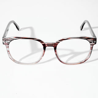 EyeJack Astra Brown & Transparent Square Eyeglasses for Men & Women (TR6604CL100-C5)