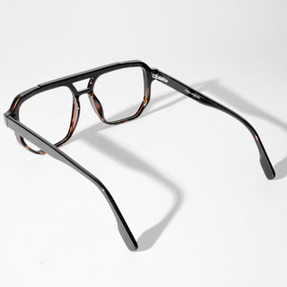 EyeJack Astra Black & Demi Brown Wayfarer Eyeglasses for Men & Women (TR6606CL126-C10)