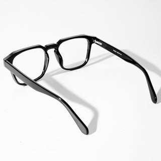 EyeJack Astra Shine Black Square Eyeglasses for Men & Women (TR6601CL63-C1)