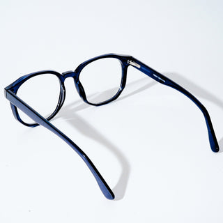 EyeJack Astra Blue Square Eyeglasses for Men & Women (TR6604CL105-C10)