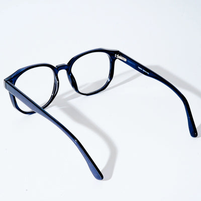 EyeJack Astra Blue Square Eyeglasses for Men & Women (TR6604CL105-C10)