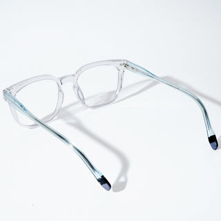 EyeJack Astra Transparent Blue Square Eyeglasses for Men & Women (TR6605CL113-C8)