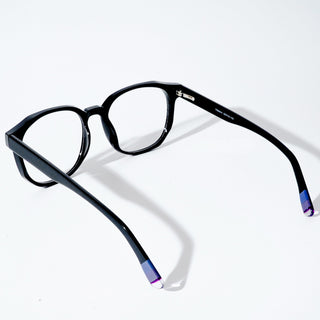 EyeJack Astra Shine Black Square Eyeglasses for Men & Women (TR6604CL96-C1)