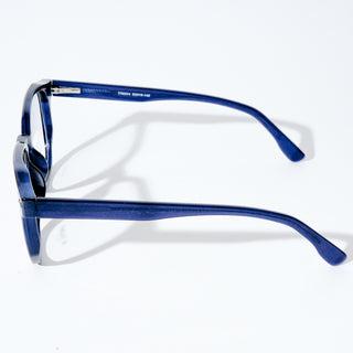 EyeJack Astra Blue Square Eyeglasses for Men & Women (TR6604CL105-C10)