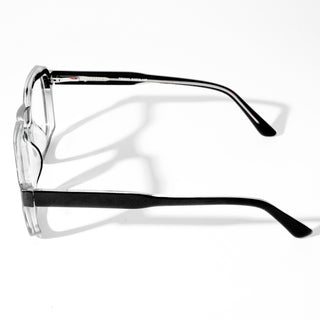 EyeJack Astra Shine Black Square Eyeglasses for Men & Women (TR6603CL85-C1)