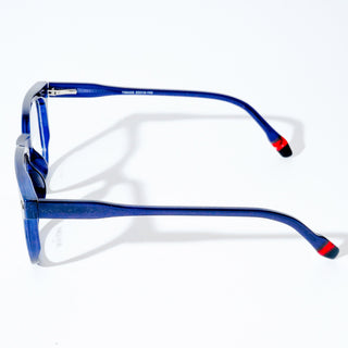 EyeJack Astra Blue Square Eyeglasses for Men & Women (TR6605CL116-C11)