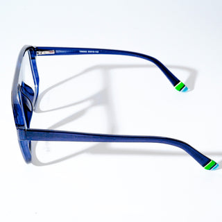 EyeJack Astra Blue Square Eyeglasses for Men & Women (TR6602CL84-C11)