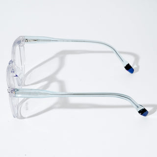 EyeJack Astra Transparent Blue Square Eyeglasses for Men & Women (TR6605CL113-C8)