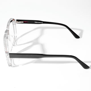 EyeJack Astra Brown & Transparent Square Eyeglasses for Men & Women (TR6603CL90-C6)