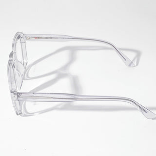 EyeJack Astra Transparent Grey Square Eyeglasses for Men & Women (TR6603CL87-C3)