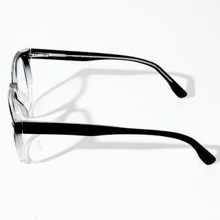 EyeJack Astra Black & Transparent Square Eyeglasses for Men & Women (TR6604CL97-C2)