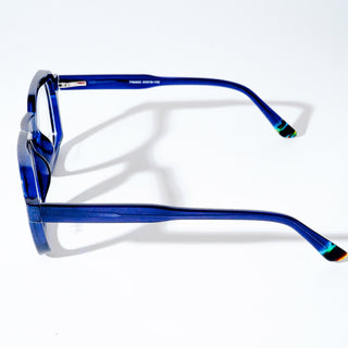 EyeJack Astra Blue Square Eyeglasses for Men & Women (TR6603CL95-C11)